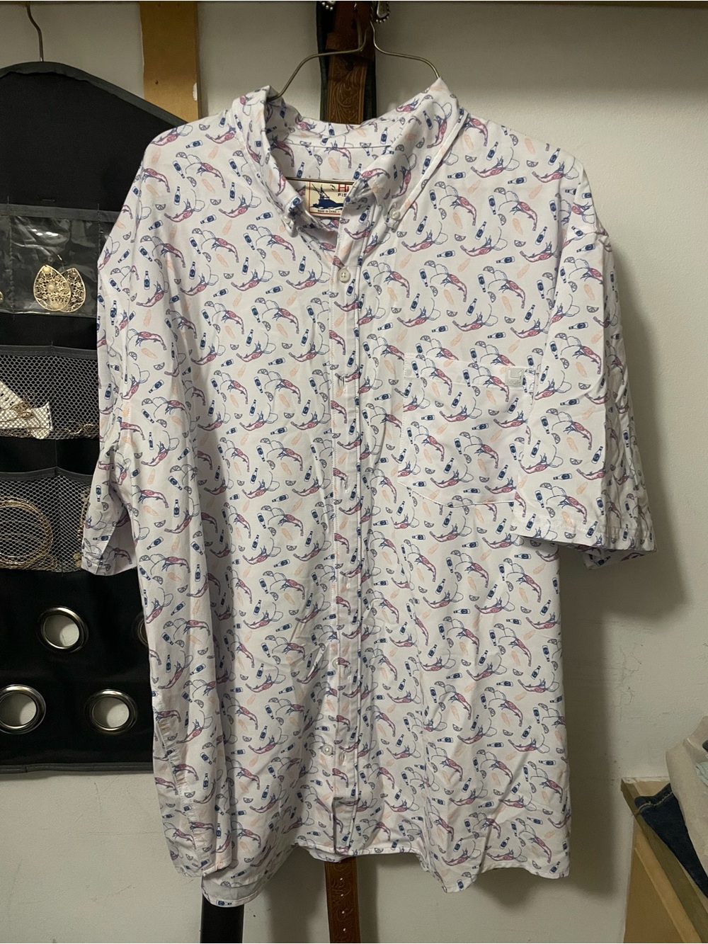 Huk Shrimp Boil Short-Sleeve Button-Down Shirt